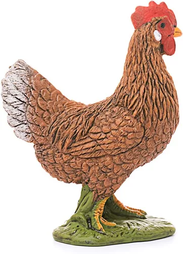 Vista 3 de Schleich Farm World, juguetes realistas de animales de granja para niños y niños pequeños, figura de gallina, a partir de 3 años