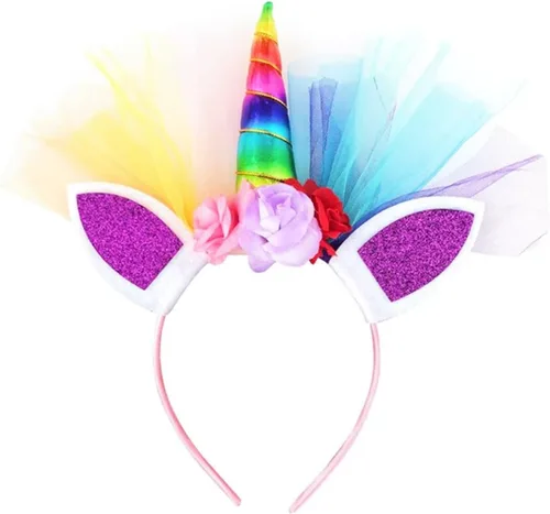 Vista 6 de Doctor Unicorn Conjunto de cumpleaños para niñas, vestido con falda de tutú, camiseta de unicornio, diadema y banda de satén