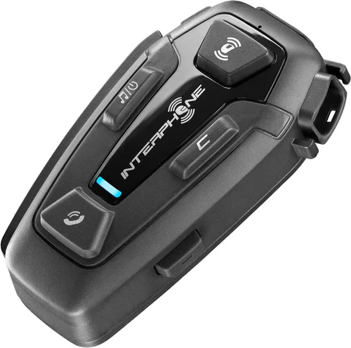 Vista 2 de INTERPHONE Cellularline, 2 intercomunicadores para motocicleta con comunicación de malla, modelo U-Com 8R, hasta 24 conductores, distancia 1.0 mi