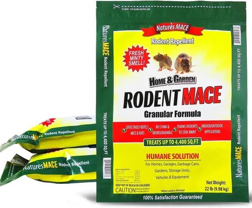 Vista 8 de Nature's MACE Repelente de roedores de 2.5 libras, cubre 440 pies cuadrados, repele ratones y ratas, mantiene a ratones, ratas y roedores fuera