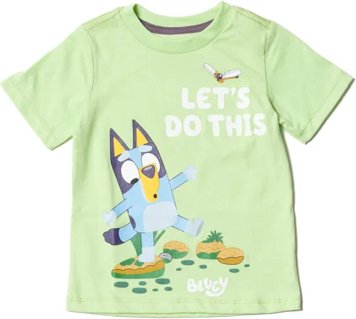 Vista 2 de Bluey Paquete de 3 camisetas para niños para verano, paquete de 3 camisetas de algodón para niños