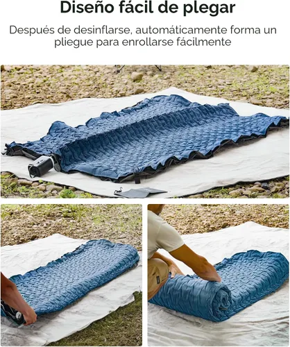 Vista 8 de Acacia 4" Thick Self Inflating Sleeping Pad with Foam, Innovative Y-Shaped Telescopic Structure, Ultraportable Camping Air Mattress with Pump Sack