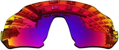 Vista 6 de Lenses Replacement for Oakley Flight Jacket OO9401 Sunglass - Confirm Fit Scratch Resistant Abrigo de espejo negro polarizado