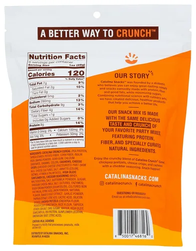 Vista 2 de Catalina Snacks Crunch - Mezcla de aperitivos cheddar, apta para dieta cetogénica, sin gluten, 6 onzas (paquete de 6)