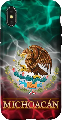 Vista 5 de Funda para iPhone 17 con la bandera de México de Michoacán - Orgullosa de las raíces mexicanas