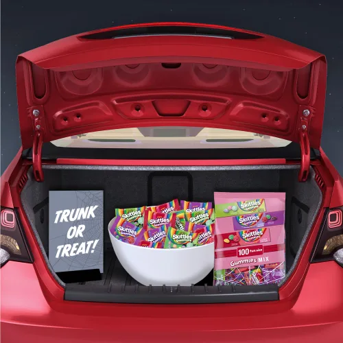 Vista 7 de Skittles Gummies Variedad de Tamaño Divertido Stand Up Bolsa Halloween 35.89 onzas cada una