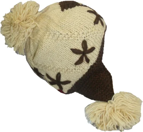 Vista 3 de Agan Traders Gorro de punto grueso para mujer, con forro polar, cálido, grueso, con solapa para las orejas, para clima frío