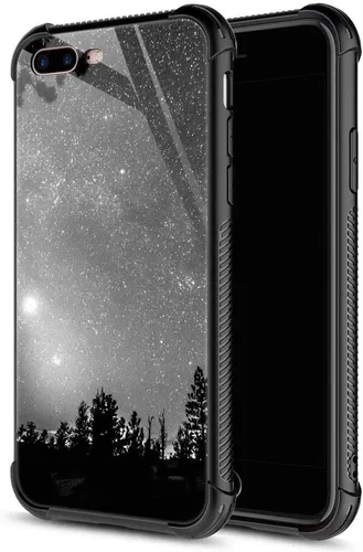 Vista 30 de ZHEGAILIAN Funda compatible con iPhone 7P/8P, AK 47, carcasa de munición para ametralladora AK 47, parte trasera de vidrio templado + funda