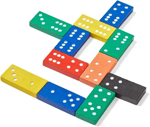 Vista 2 de ETA hand2mind Dominó con doble seis, codificados por colores, juego de 6.