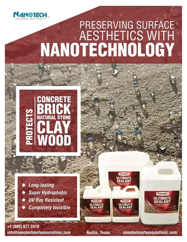Vista 4 de Nanotech Surface Solutions Ultimate Sealant - Revestimiento penetrante invisible repelente al agua para hormigón, mampostería, arcilla, piedra