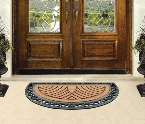 Vista 6 de A1HC Tapete para Puerta de Fibra de Coco Natural y Caucho, 30"x48" – Grueso, Duradero, Resistente, Anti-Desprendimiento, Resistente a la Medio