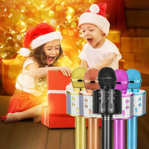 Vista 7 de Viposoon Los mejores regalos para niños, micrófono inalámbrico de karaoke Bluetooth para regalos de cumpleaños para niñas y niños de 4 a 12 años