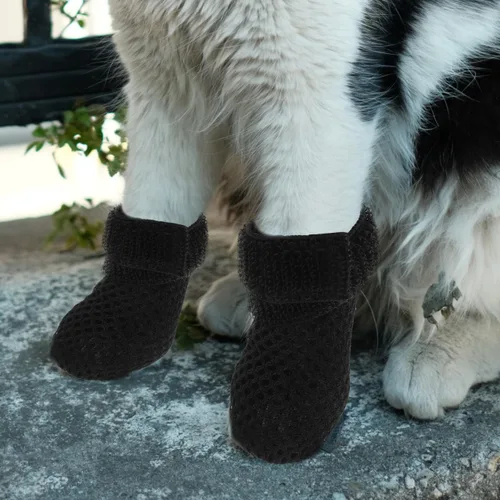 Vista 3 de Ipetboom Tapas de garra de gato, paquete de 4 fundas ajustables para pies de gato, protectores de patas, zapatos para alimentación, medicamentos