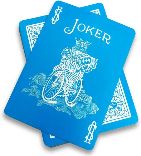 Vista 4 de Magic Makers Baraja de cartas de bicicleta azul claro