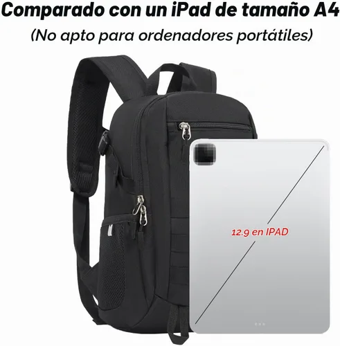 Vista 2 de ArcEnCiel 10L/20L Mini X-Small Mochila Táctica MOLLE Mochila de Día Equipo de Equipaje para Acampada con Parche
