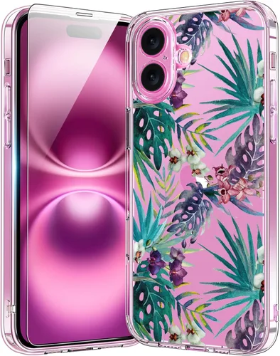 Vista 26 de bicol - Funda protectora a prueba de golpes para iPhone 15 Plus, funda delgada de acrílico transparente y diseños modernos para niña y mujer, 6.7