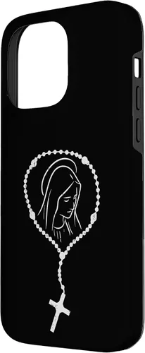 Vista 56 de iPhone 16 Rosario Virgen María Dios Jesús Fe Religioso Católico Estuche de Regalo