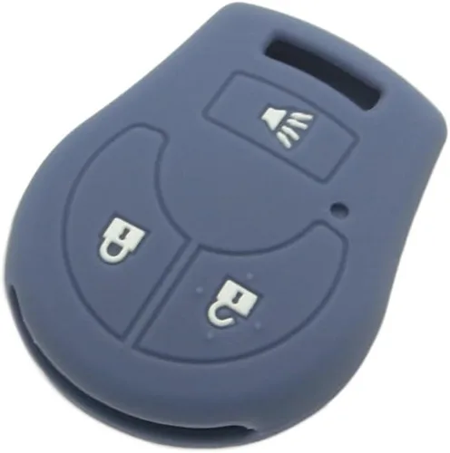 Vista 3 de SEGADEN - Funda protectora de silicona compatible con llave remota de Nissan de 3 botones CV2506 Negra