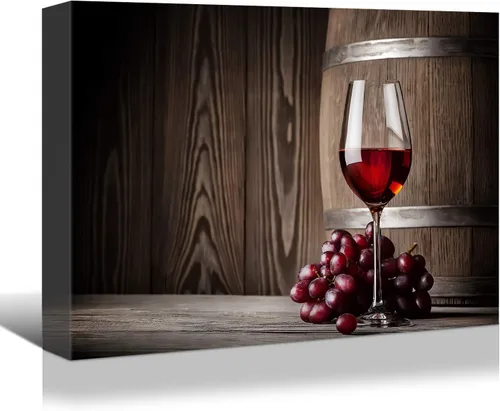 Vista 11 de Denozer - Lienzo decorativo para cocina, diseño de vino tinto (16.0 x 12.0 in)