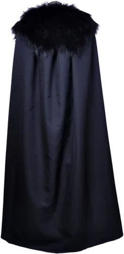 Vista 2 de ALIZIWAY Disfraz de cosplay de Jon Snow con abrigo, capa negra, disfraz de caballeros de Halloween para hombre