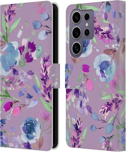 Vista 53 de Head Case Designs Officially Licensed Ninola Abstract Poppies Lilac Floral Leather Wallet Case Compatible with Samsung Galaxy A07 4G