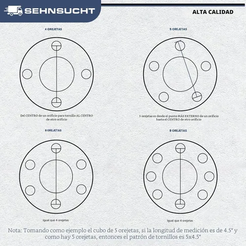Vista 9 de SEHNSUCHT Kit de Cubo Tensor de Rueda de Remolque, 5 Agujeros, Cubo Tensor de Perno de 4.5" para Ejes de Remolque de 3500lb, Compatible con Eje