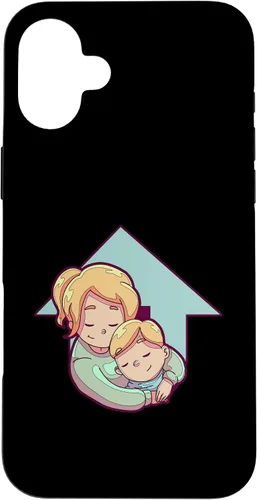 Vista 22 de iPhone 16 Mother And Child Illustration For Kids Case