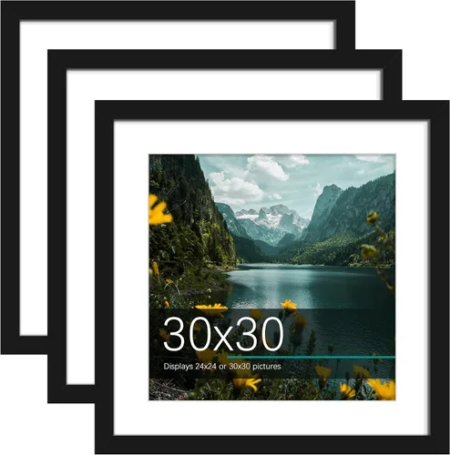 Vista 40 de Picrit Paquete de 3 portarretratos de 20 x 20 pulgadas, póster de 16 x 16 pulgadas con paspartú o de 20 x 20 pulgadas sin paspartú para montaje