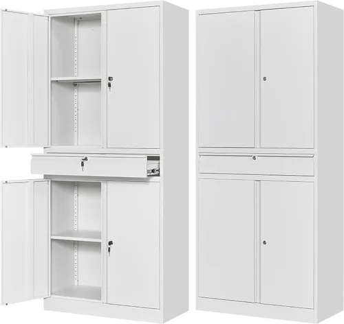 Vista 29 de Letaya Gabinetes de almacenamiento de garaje de metal con ruedas,Gabinete Negro