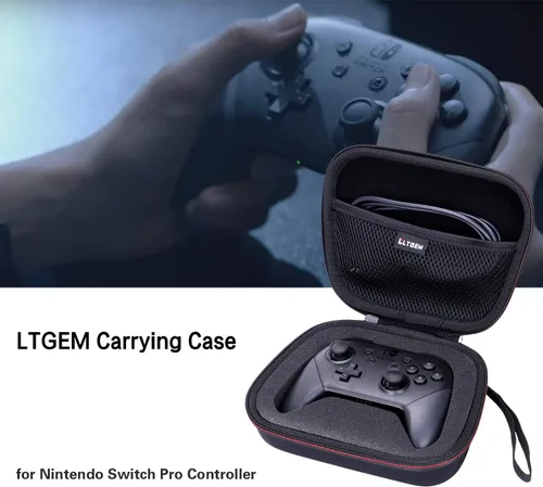 Vista 3 de Funda para mando Nintendo Switch Pro 2-negro