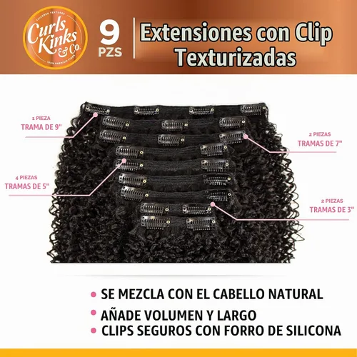 Vista 5 de Sensationnel Curls Kinksandco Clip in-Dream Chaser 14 pulgadas, 1 JETBLACK