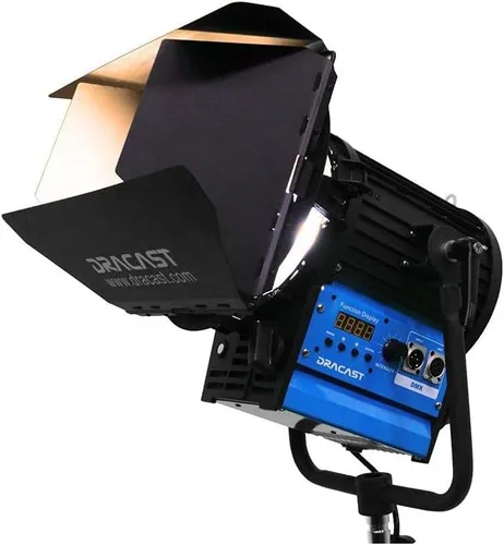 Vista 3 de Dracast Fresnel Studio Series LED2000 Luz bicolor Ángulo de haz ajustable de 15-60 grados 3000K - 6500K CCT bicolor Adj 0% - 100%