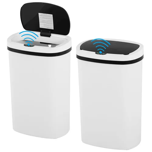 Vista 10 de Cubo de basura de 13 galones con tapa, sensor de movimiento, cubo de basura de cocina, material plástico impermeable y a prueba de desorden