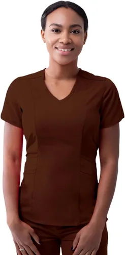 Vista 29 de Adar Pro Scrubs para mujer - Moderno cuello en V Manzana
