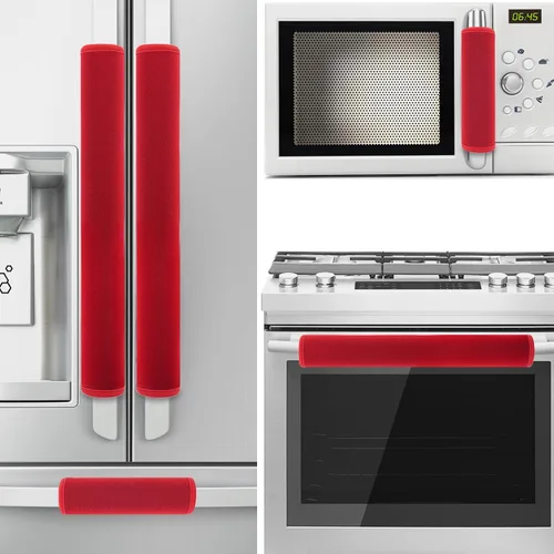 Vista 32 de 5 piezas de cubierta de manija de puerta de refrigerador, lavable para electrodomésticos de cocina, nevera, horno, microondas, lavavajillas