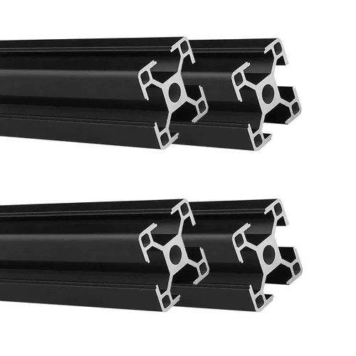 Vista 8 de 3030 T Ranura de aluminio extrusión para piezas de impresora 3D y CNC DIY Negro 400mmX4