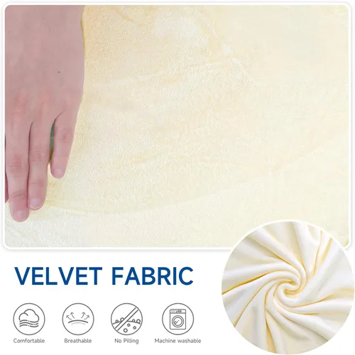 Vista 4 de Funda de terciopelo para tumbona de interior sin brazos, funda de lujo de alta elasticidad, ultra suave, moderna, lavable a máquina, para muebles