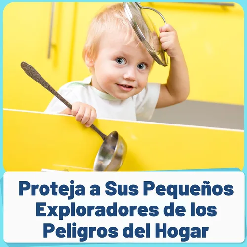 Vista 8 de Cerraduras invisibles mejoradas para gabinete a prueba de bebés (paquete de 10) – No requiere taladrar ni herramientas para la instalación, funciona