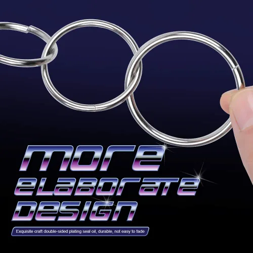 Vista 4 de FANDAMEI Anillo O de metal, 50 piezas de plata multiusos de metal para macramé, camping, correas de perro, hardware, bolsas y más proyectos
