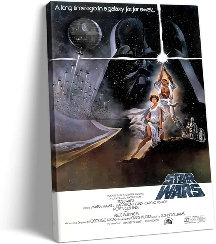 Vista 11 de Lienzo decorativo de Star Wars para pared, póster de la película La venganza de los Sith, impresión de pintura al óleo, póster de escena de galaxia