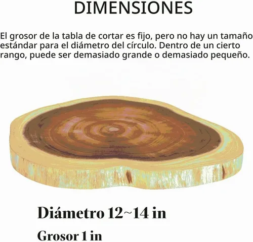 Vista 6 de Tabla de cortar de acacia de 11 a 14 pulgadas con madera 100% natural, tabla de servir para frutas de bistec, tabla de cortar para pan como bandejas