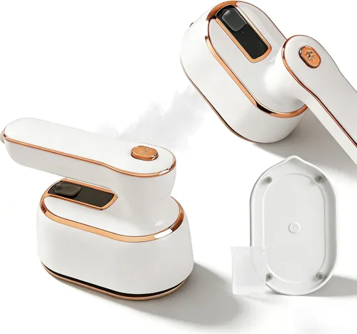Vista 10 de Vaporizador de Viaje para Ropa - Planchas de Vapor Pequeñas de 1000W Plegables para Eliminación de Arrugas, Mini Vaporizador Portátil Compacto