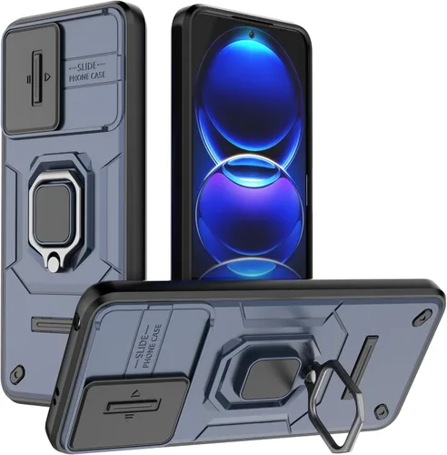 Vista 45 de Funda de teléfono móvil para Xiaomi Redmi A3/Xiaomi Poco C61 Soporte de coche Soporte Ventana corredera Cubierta protectora a prueba de golpes