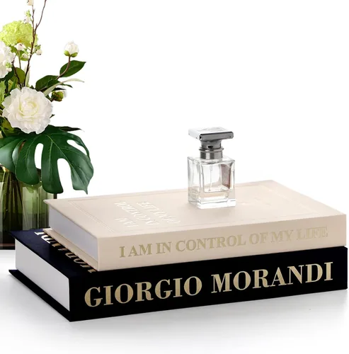Vista 10 de Libros Decorativos - Libro Falso Moderno para Decoración, Caja de Almacenamiento de Libros Falsos para Mejorar Tu Mesa de Centro, Entrada, Comedor