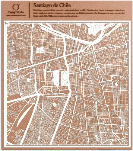 Vista 19 de O3 Design Studio Aberdeen - Mapa de papel cortado en papel blanco de 12 x 12 pulgadas