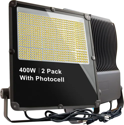 Vista 20 de Luz de inundación LED de 200 W para exteriores, 30000 lm, luz de estadio LED con fotocélula del anochecer al amanecer, IP65 AC100-277V iluminación