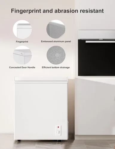 Vista 3 de Bodacious Congelador de Cofre de 3.5 pies cúbicos - Compacto, Energéticamente Eficiente y Silencioso Mini Congelador Profundo con Cestas Removibles