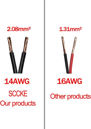 Vista 6 de Cable de extensión de cocodrilo de cocodrilo de 10 pies 14 AWG a conector SAE, adaptador de liberación rápida SAE de 12 V a clips de cocodrilo cable