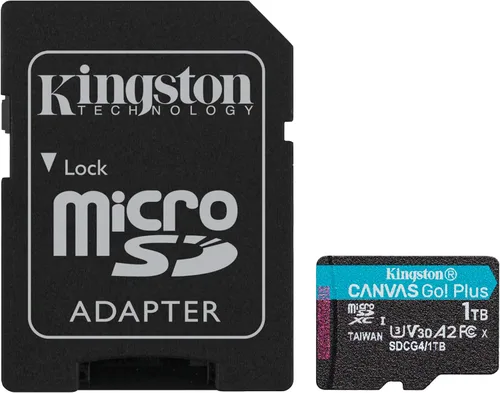 Vista 7 de Kingston Canvas Go Plus 512GB Tarjeta microSD Hasta 200 MB/s Clase 10, UHS-I, U3, V30, A2 SDCG4/512GB Hasta 200 MB/s, UHS-I, V30, U3, Clase