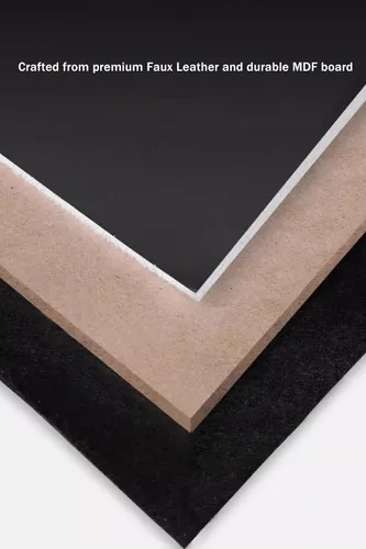Vista 8 de Organizador de maletero, organizadores y almacenamiento de automóviles, caja de almacenamiento de cuero negro con tapa, tablero de fibra, plegable